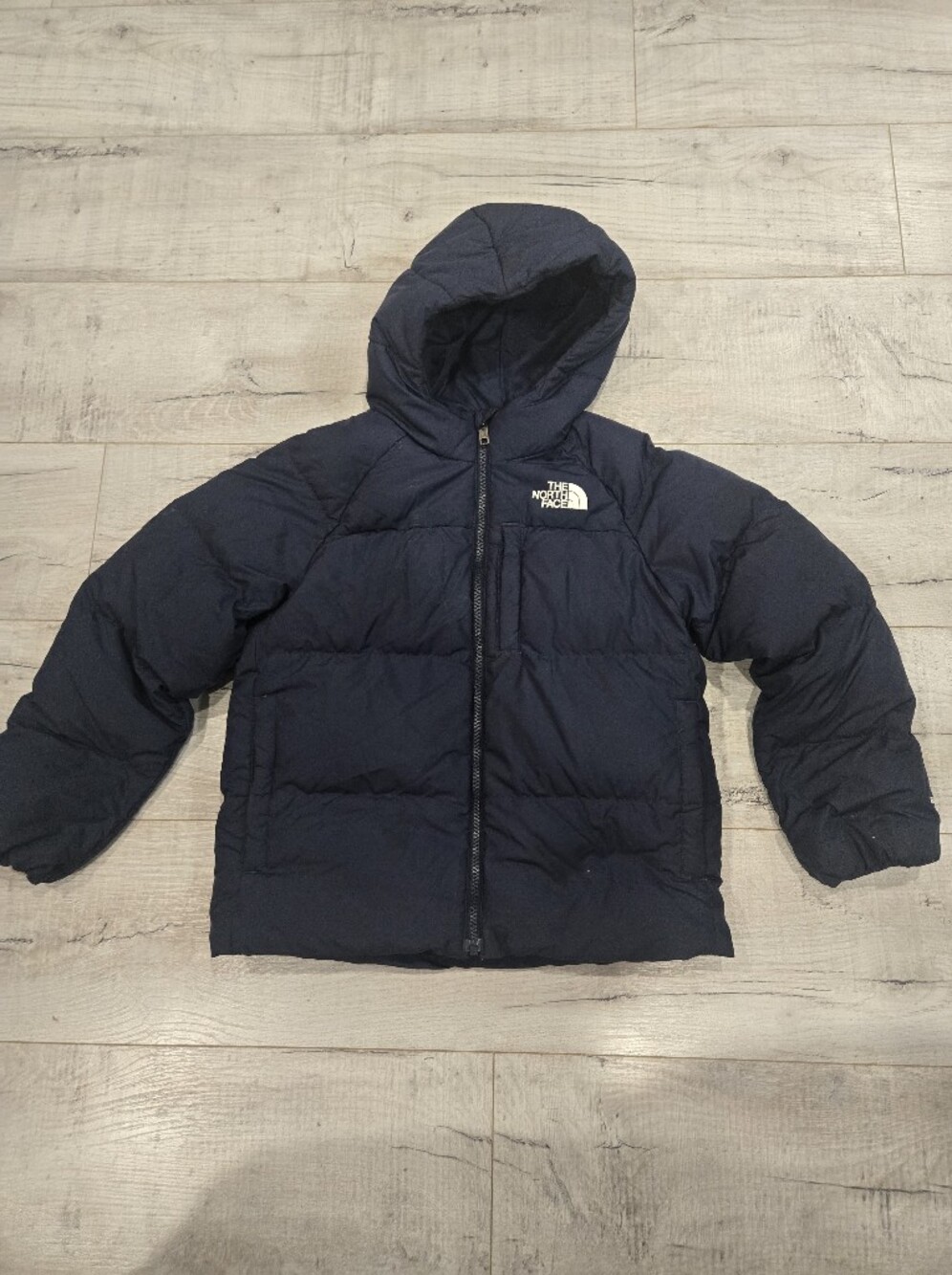 The North Face Kids Dark Navy Hooded Puffer Coat Boys Size M 10